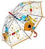 Зонт детский Играем вместе "МУЛЬТ", прозрачный, 50 см, со свистком