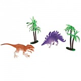 Игрушка пластизоль набор динозавров, меняют цвет в воде, пакет.